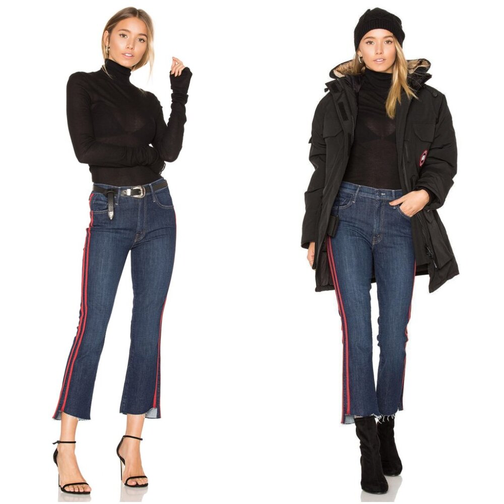 NWT Mother Denim The Insider Crop Step Fray in Speed Racer As Seen On Gigi Hadid - Picture 16 of 16
